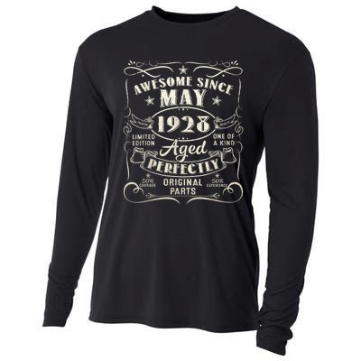 95th Birthday Awesome Since May 1928 95 Years Old Gift  Cooling Performance Long Sleeve Crew