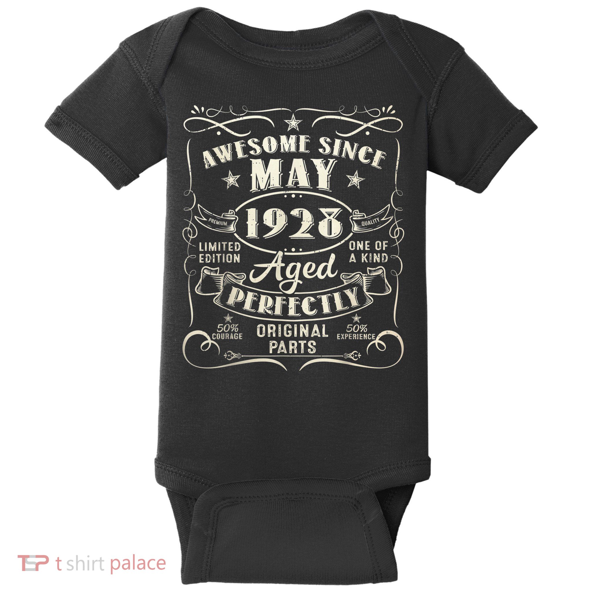 95th Birthday Awesome Since May 1928 95 Years Old Gift  Baby Bodysuit