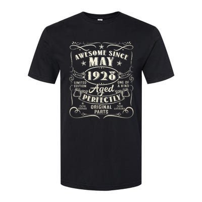 95th Birthday Awesome Since May 1928 95 Years Old Gift  Softstyle CVC T-Shirt