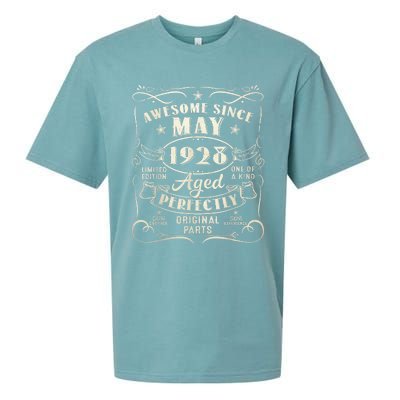 95th Birthday Awesome Since May 1928 95 Years Old Gift  Sueded Cloud Jersey T-Shirt