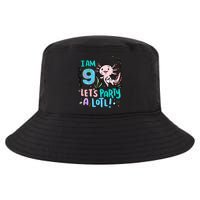 9th Birthday Axolotl - I Am 9 Let's Party A Lotl Cool Comfort Performance Bucket Hat