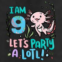9th Birthday Axolotl - I Am 9 Let's Party A Lotl Cool Comfort Performance Bucket Hat