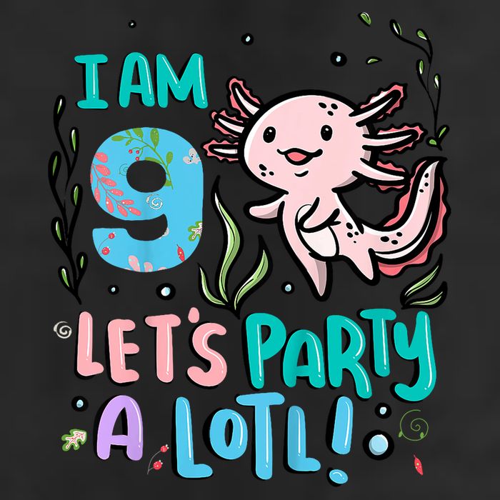 9th Birthday Axolotl - I Am 9 Let's Party A Lotl Cool Comfort Performance Bucket Hat
