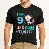 9th Birthday Axolotl - I Am 9 Let's Party A Lotl Cooling Performance Crew T-Shirt