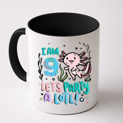 9th Birthday Axolotl - I Am 9 Let's Party A Lotl Mug