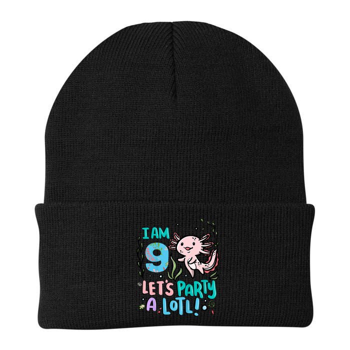 9th Birthday Axolotl - I Am 9 Let's Party A Lotl Beanie
