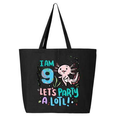 9th Birthday Axolotl - I Am 9 Let's Party A Lotl 25L Jumbo Tote