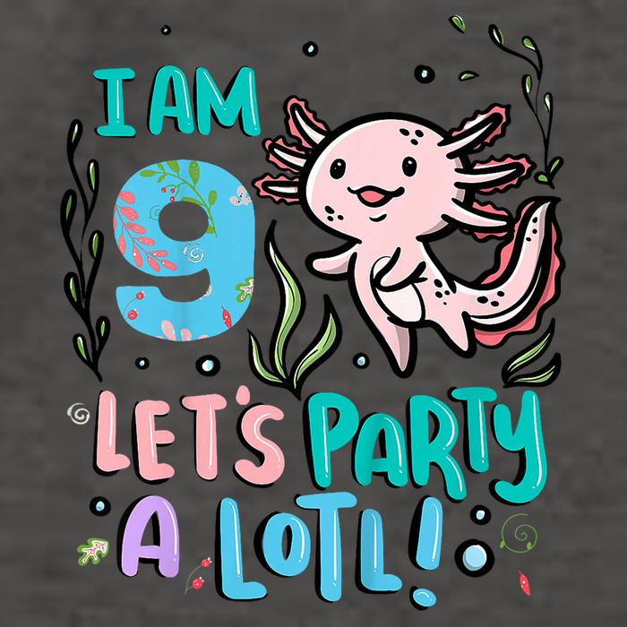 9th Birthday Axolotl - I Am 9 Let's Party A Lotl Vector Backpack