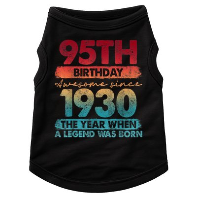 95th Birthday Awesome Since 1930 The Year When A Legend Was Born Doggie Tank