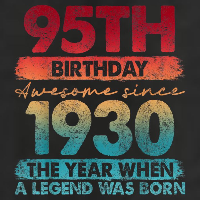 95th Birthday Awesome Since 1930 The Year When A Legend Was Born Microfiber Hand Towel