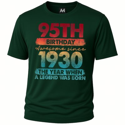 95th Birthday Awesome Since 1930 The Year When A Legend Was Born Performance Shirt
