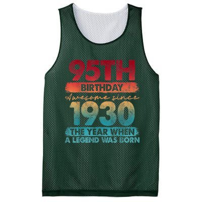95th Birthday Awesome Since 1930 The Year When A Legend Was Born Mesh Reversible Basketball Jersey Tank