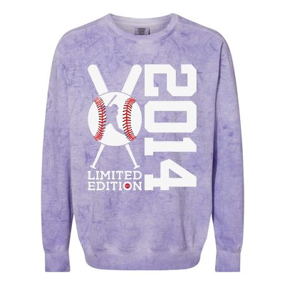 9th Birthday Baseball Limited Edition 2014 Gift Colorblast Crewneck Sweatshirt