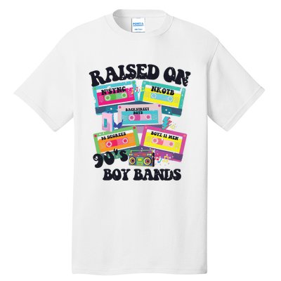 90s Boy Bands Cassette Tapes Tall T-Shirt