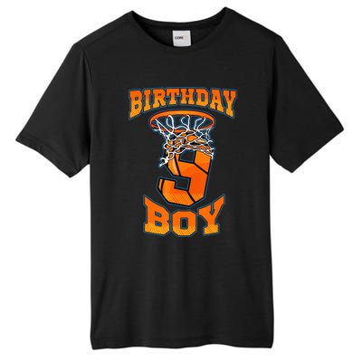 9th Birthday Basketball Boy 9 Year Old Basketball Tall Fusion ChromaSoft Performance T-Shirt