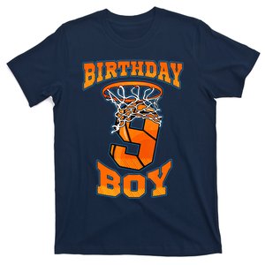 9th Birthday Basketball Boy 9 Year Old Basketball T-Shirt