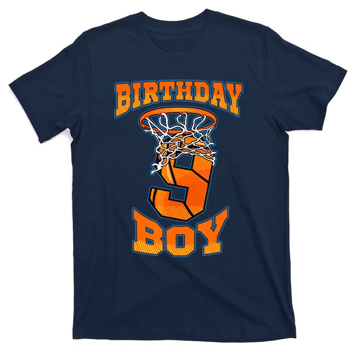 9th Birthday Basketball Boy 9 Year Old Basketball T-Shirt