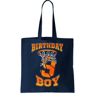 9th Birthday Basketball Boy 9 Year Old Basketball Tote Bag