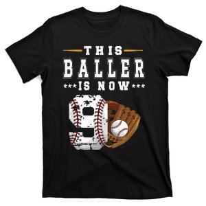 9th Birthday Baseball Nine Year Old Baseball Player T-Shirt