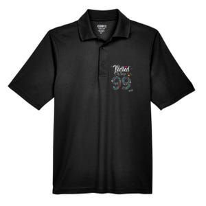 99th Birthday Blessed By God For 99 Years Anniversary Men's Origin Performance Pique Polo