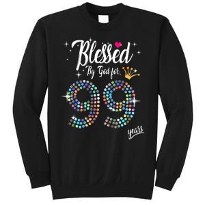 99th Birthday Blessed By God For 99 Years Anniversary Sweatshirt