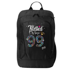 99th Birthday Blessed By God For 99 Years Anniversary City Backpack