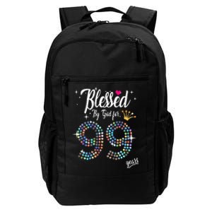 99th Birthday Blessed By God For 99 Years Anniversary Daily Commute Backpack