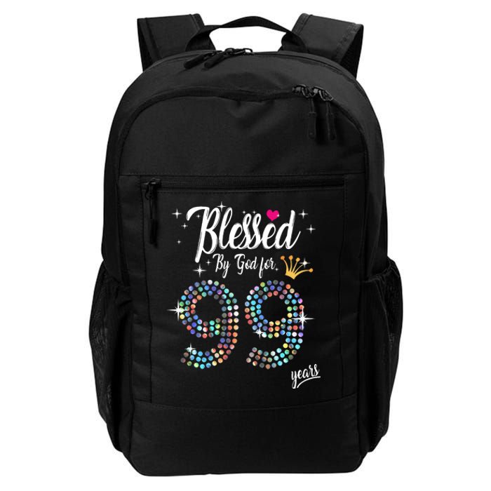 99th Birthday Blessed By God For 99 Years Anniversary Daily Commute Backpack