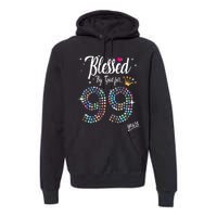 99th Birthday Blessed By God For 99 Years Anniversary Premium Hoodie