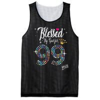 99th Birthday Blessed By God For 99 Years Anniversary Mesh Reversible Basketball Jersey Tank