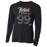 99th Birthday Blessed By God For 99 Years Anniversary Cooling Performance Long Sleeve Crew