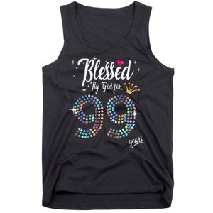 99th Birthday Blessed By God For 99 Years Anniversary Tank Top