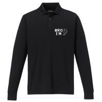 9th Birthday Bro I’m 9 Year Old Nine Nineth Party Performance Long Sleeve Polo