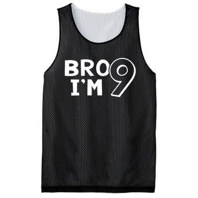 9th Birthday Bro I’m 9 Year Old Nine Nineth Party Mesh Reversible Basketball Jersey Tank