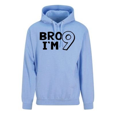 9th Birthday Bro I’m 9 Year Old Nine Nineth Party Unisex Surf Hoodie