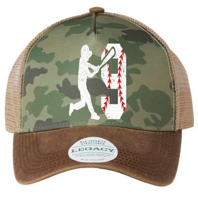 9th Birthday Baseball Big Number Nine 9 Year Old Legacy Tie Dye Trucker Hat