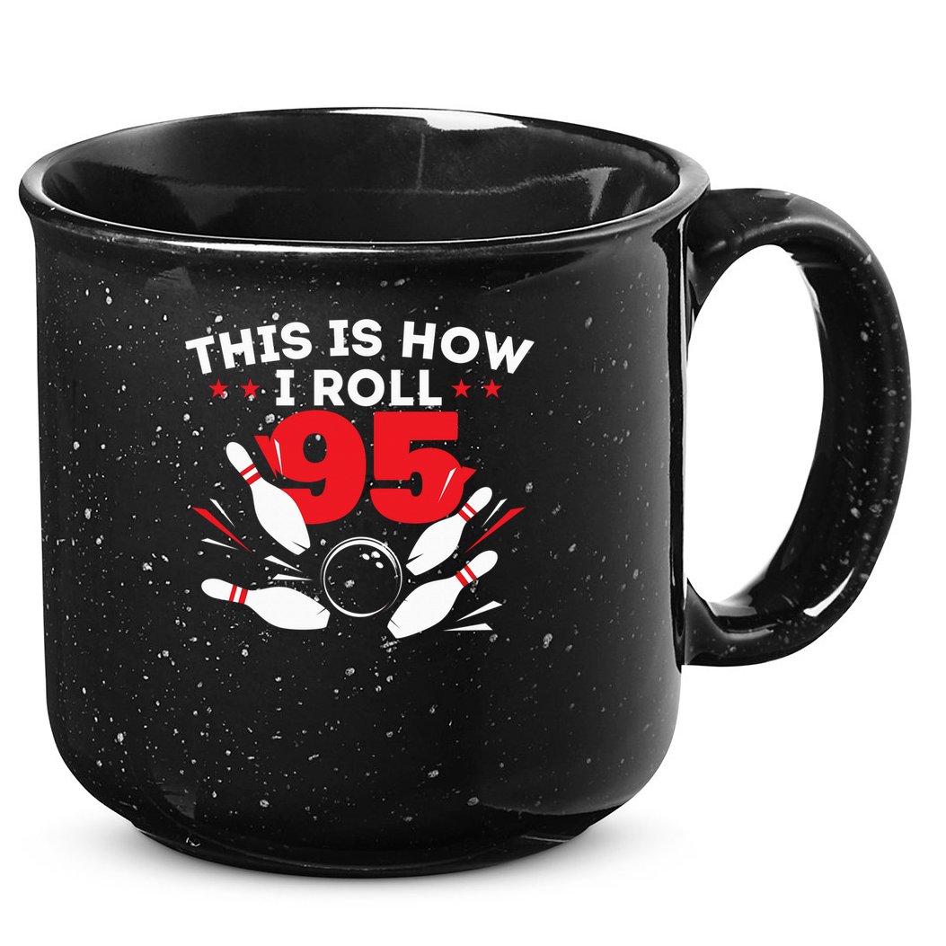 95th Birthday Bowling Lover 95 Years Old Bday 15oz Campfire Ceramic Mug