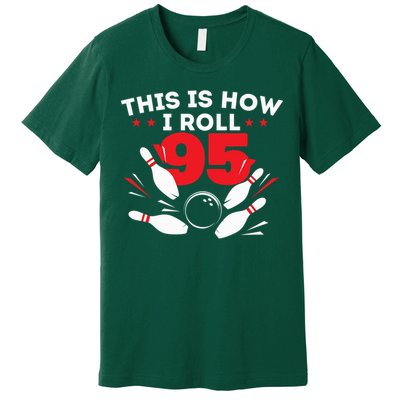 95th Birthday Bowling Lover 95 Years Old Bday Premium T-Shirt