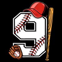 9th Birthday Baseball Big Number Nine 9 Year Old Boy Gir Flat Bill Trucker Hat