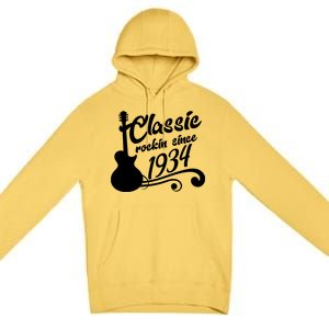 90th Birthday Classic Rockin Since 1934 Premium Pullover Hoodie