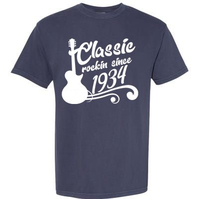 90th Birthday Classic Rockin Since 1934 Garment-Dyed Heavyweight T-Shirt