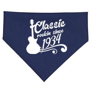 90th Birthday Classic Rockin Since 1934 USA-Made Doggie Bandana