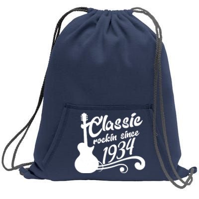 90th Birthday Classic Rockin Since 1934 Sweatshirt Cinch Pack Bag