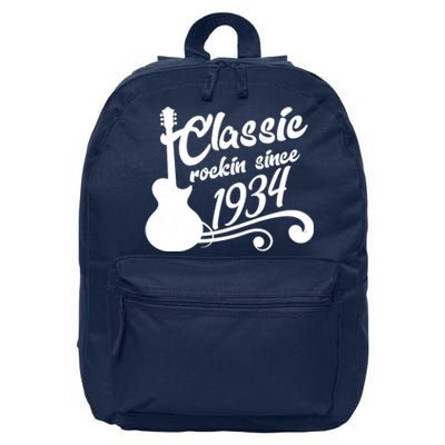 90th Birthday Classic Rockin Since 1934 16 in Basic Backpack