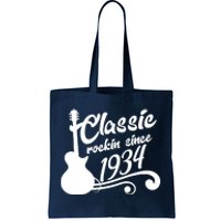 90th Birthday Classic Rockin Since 1934 Tote Bag