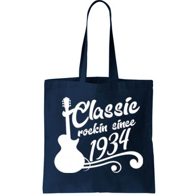 90th Birthday Classic Rockin Since 1934 Tote Bag