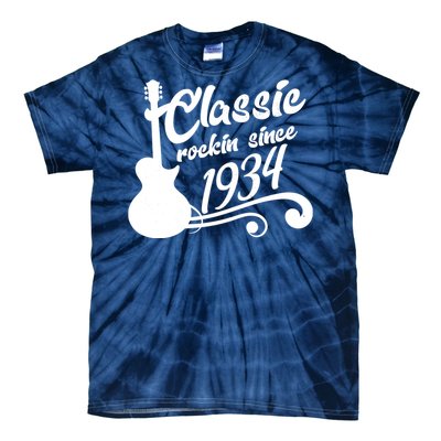 90th Birthday Classic Rockin Since 1934 Tie-Dye T-Shirt