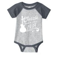 90th Birthday Classic Rockin Since 1934 Infant Baby Jersey Bodysuit