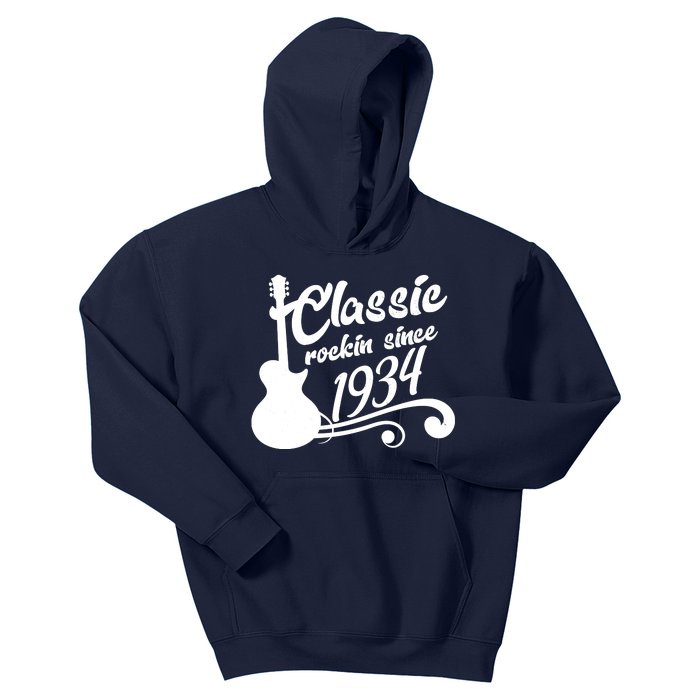 90th Birthday Classic Rockin Since 1934 Kids Hoodie