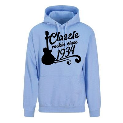 90th Birthday Classic Rockin Since 1934 Unisex Surf Hoodie